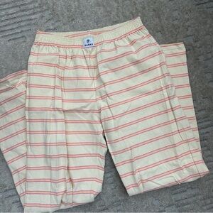 Parke Women's Cream and Pink Striped Joggers